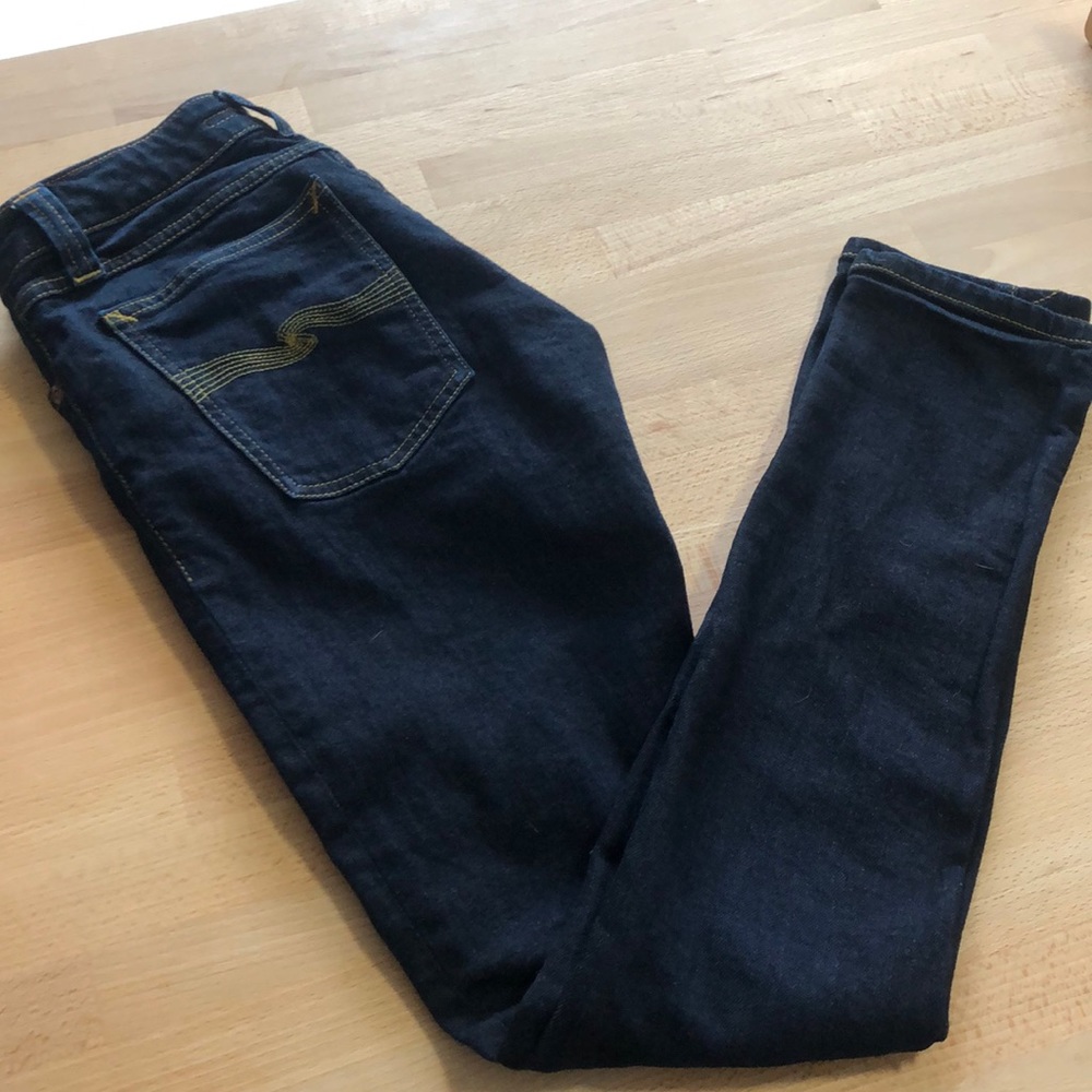 Nudie Skinny Lynn Jeans in dry deep Orange - Picture 3 of 9